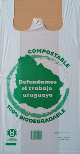 500 Bolsas Tipo Camisetas Bio-compost Aut Por Dinama