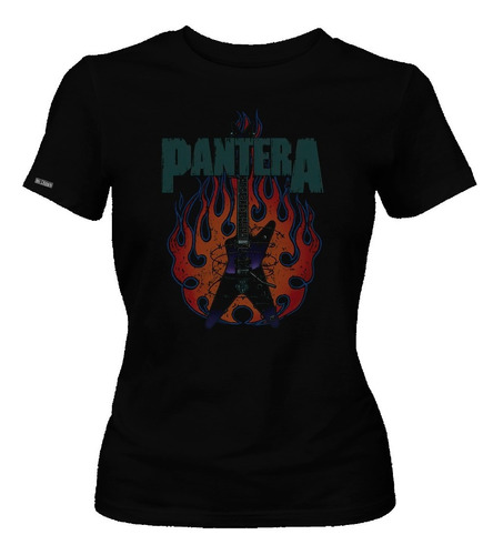 Camiseta Pantera Guitarrra Banda Rock Dama Mujer Dbo