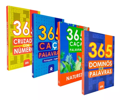 Kit 3 Livros Passatempos 365 Caça Palavras + De 1095 Jogos