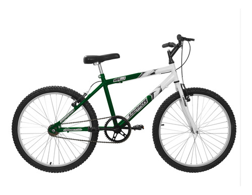 Bicicleta Bike Aro 24 Bicolor Masculina Sem Marcha Passeio Cor Verde