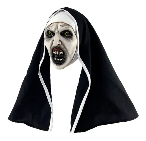Mascaras Latex Máscara De Monja De Látex Para Halloween - Cabeza Completa, Realista, Con Pañuelo - Talla única Para Adultos Y Adolescentes Máscara Realista Talla única