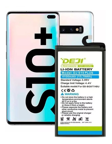 Batería Litio Para Samsung S10 Plus 4100 Mah Marca Deji