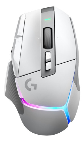 Mouse gamer de juego inalámbrico recargable Logitech GSerie G G502 X Plus white