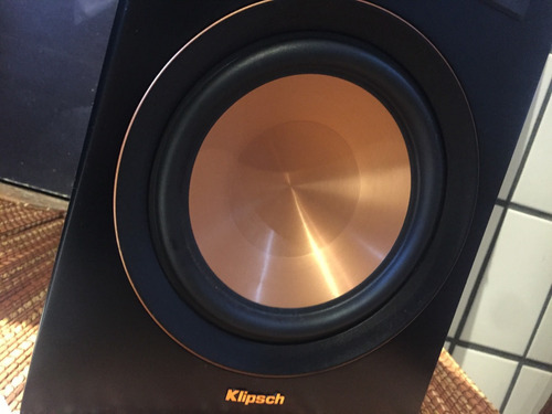 Par de cajas de libros Klipsch Premiere RP-600m, 100 wrms Rev., color oficial: negro, voltaje