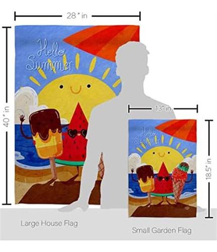 Colección De Adornos Summer Buddy Garden House Bandera Set D