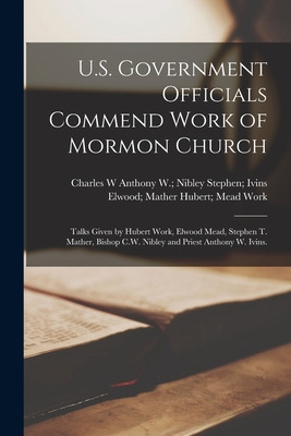 Libro U.s. Government Officials Commend Work Of Mormon Ch...