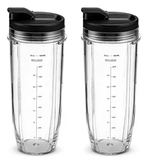 Nutri Ninja Vasos Tritan De 32 Oz Con Tapas Sip & Seal. Comp