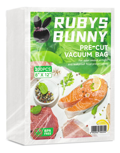 Rubys Bunny 200 Bolsas Selladoras Al Vacio De 8  X 12  Compa