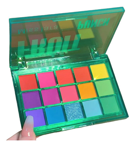 Paleta 15 Sombras Verdes Para Ojos Fruit Punch By Miss Lara Color Verde