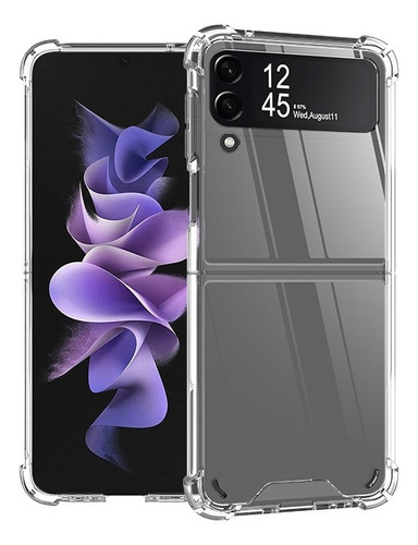 Carcasa Para Samsung Galaxy Z Flip 4 Transparente Reforzada