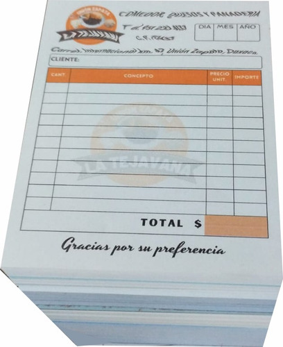 1000 Notas De Remision 1/3 Carta
