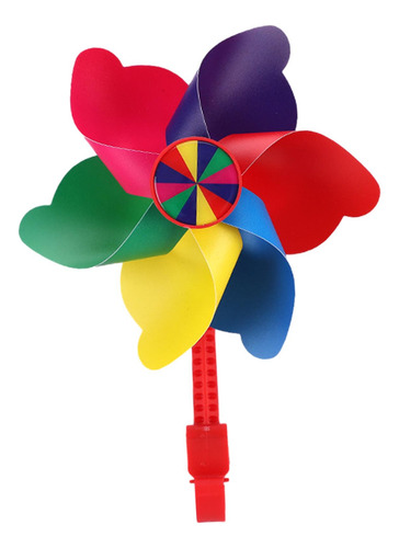 2 Decoração De Moinho De Vento De Poste Longo Colorido