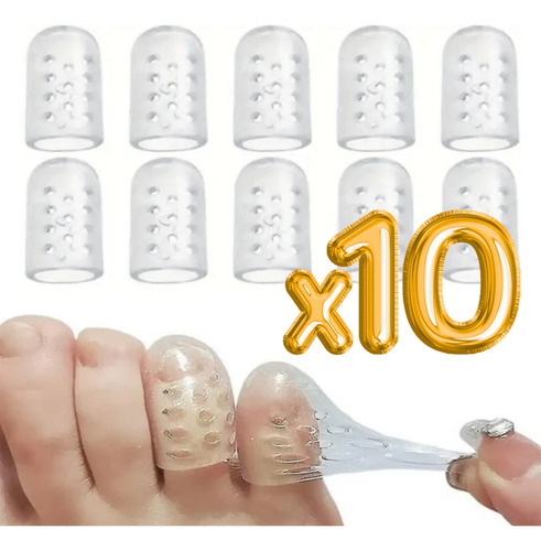 10 Protector Dedo Gel Transpirable Uñas Encarnadas Callos F