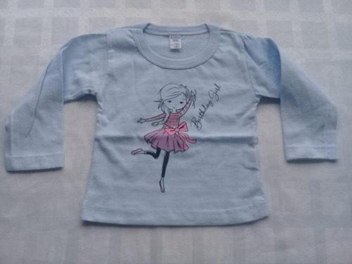 Remera Manga Larga Beba 100% Algodon T 1 -5