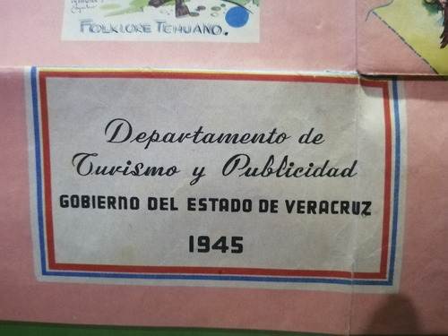 Mapa Turístico Del Estado De Veracruz Depto De Turismo 1945