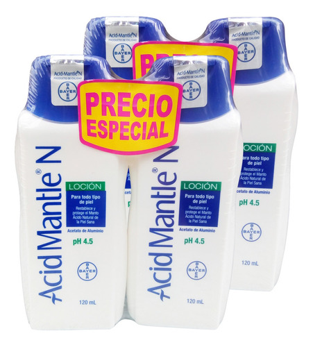 Acid Mantle Loción 480 Ml, Acetato De Aluminio Bayer + Envío