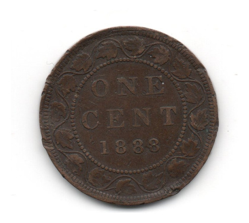 Canada Moneda 1 Cent Año 1888 Km#7 Reina Victoria