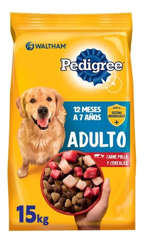 Pedigree Adulto Carne, Pollo Y Cereales X 15 Kg