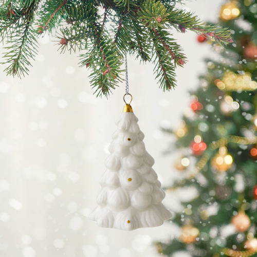 Nuevo Mini Adornos De Cedro De Árbol De Navidad De Cerámica