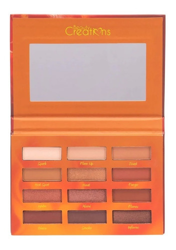 Imagen 4 de 7 de Paleta De Sombras Hot Fire Beauty Creations 12 Tonos