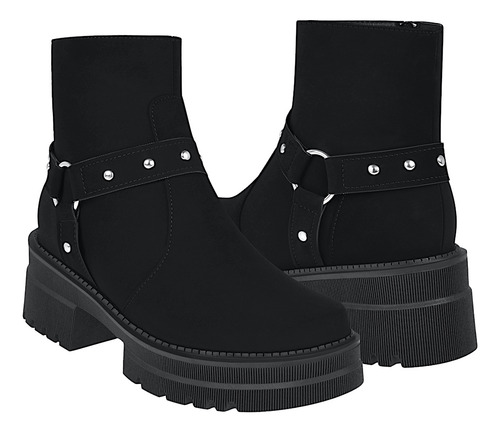 Botines Dama Stylo 6000 Suede Negro