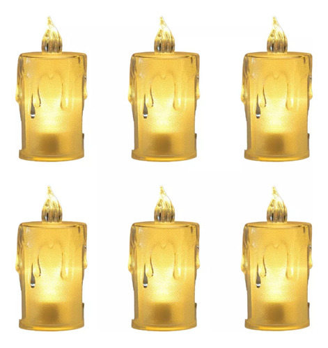 Velas Luz Led Decorativas X 6