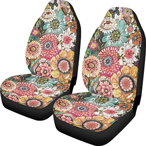 Fundas de asiento de coche rosas / Fundas de asiento delantero para coche  para hombres / Funda de