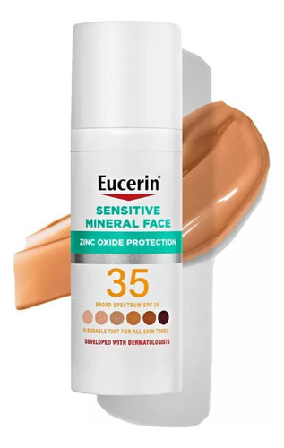 Eucerin Sensitive Mineral Face Spf35 50ml Con Oxido De Zinc