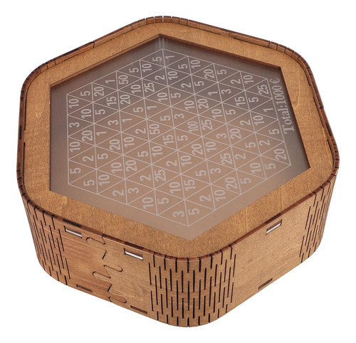 Tarro De Madera Para Ahorrar Dinero En Forma De Hexágono Exq