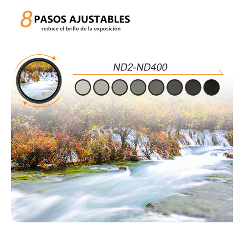 Filtro Nd 8 Pasos Variable 62mm Nd2 A 400 - K&f Concept