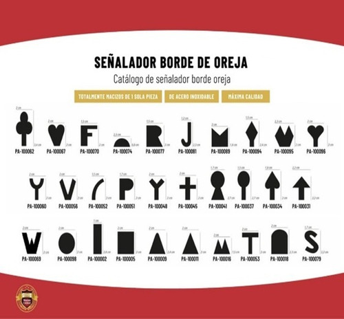 Pinza Señalador Borde De Oreja Para Bovino / Ovino / Cerdos
