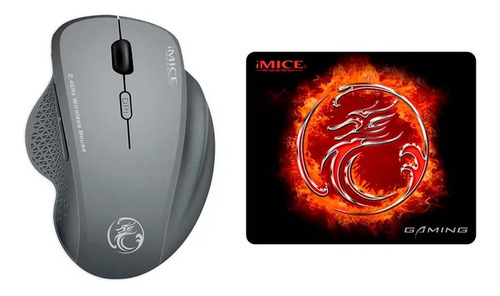 Mouse Óptico Gamer Imice G6 Wireless + Mousepad Generico S