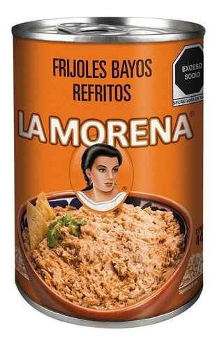 Frijoles Refritos La Morena Caja Con 12 Piezas De 440 Gr C/u