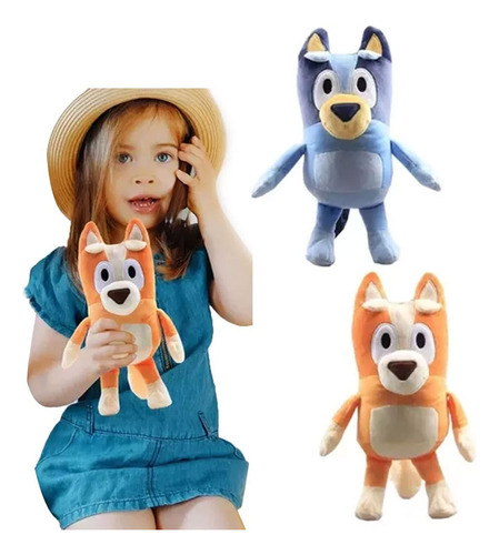 Bluey Familia Bluey Bingo Hermano Hermana Muñeco Peluche 2pz