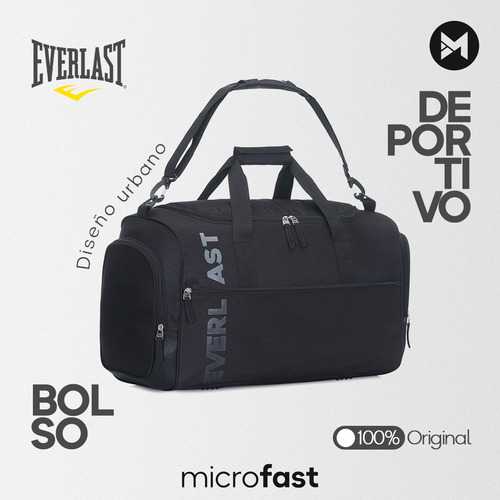 Imagen 2 de 8 de Bolso Deportivo Everlast Original Urbano Viaje Gim Reforzado