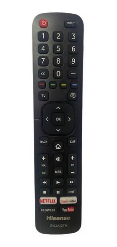 Imagen 1 de 1 de Control Remoto Smart Tv Hisense En2ai27h Netflix 4k +pilas