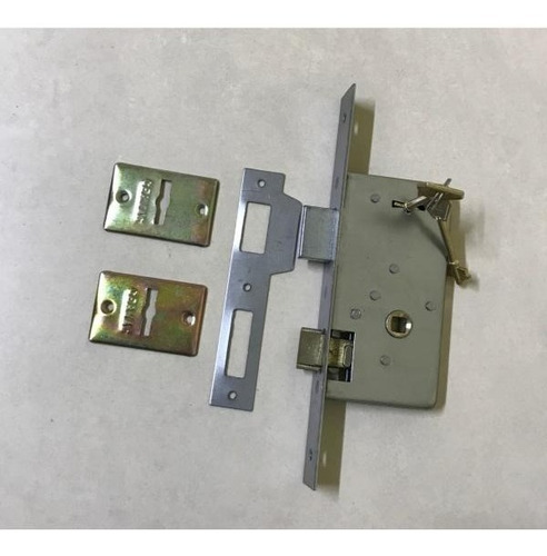 Imagen 6 de 9 de Cerradura Exterior Seguridad Para Puertas Chapa O Madera Pestillo De Bronce Reversible