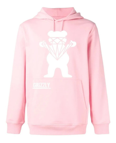 moletom grizzly rosa