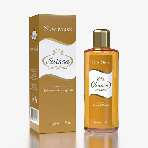 Deo Corporal New Musk Suissa 115ml - Desodorante + Brinde