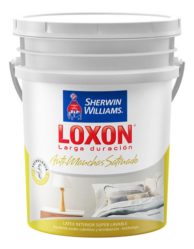 Pinturas Sherwin Williams Loxon Anti-manchas Satin Bco 20lts