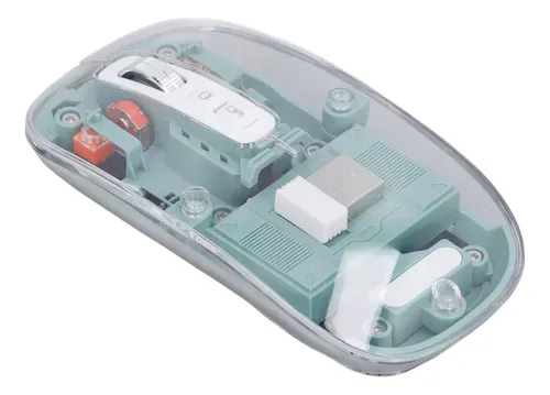 Mouse Transparente Indicador Óptico Inalámbrico Recargable