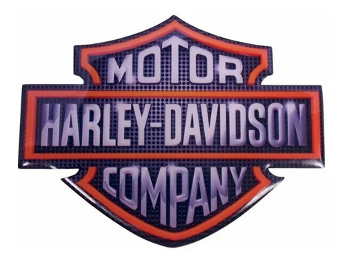 Adesivo Resinado Para Harley Davidson 16526 Cor VERMELHO/AZUL