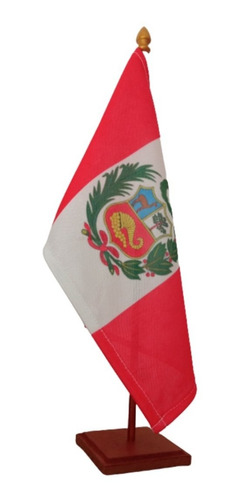 Bandera Peru Mastil Escritorio Despachos Oficinas