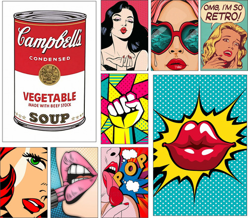 Poster Cuadro Cartel Aluminio Pop Art Decorativo Arte Pop