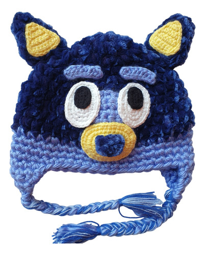 Gorro Tejido Bluey Niños, Amigurumi Beanie Invierno