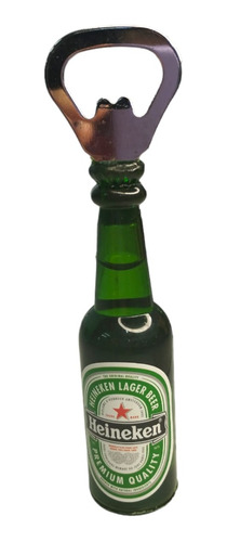 Imán Destapador Forma Botella De Cerveza Heineken