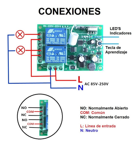 Sistema De Control Remoto 2 Canales 220v , Envío Inmediato