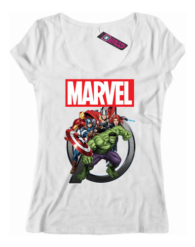 Remera Mujer Marvel Capitan America Hulk Superheroes Mv24