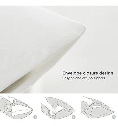 Funda Para Almohada Bedsure Microfibra 2 Piezas Color Blanco