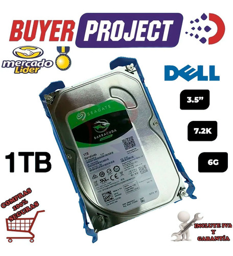 Imagen 1 de 3 de Disco Duro 1tb Dell Sata 6g 7.2k 3.5'' Lff Hot-plug Server